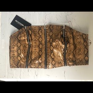 Snakeskin crop top